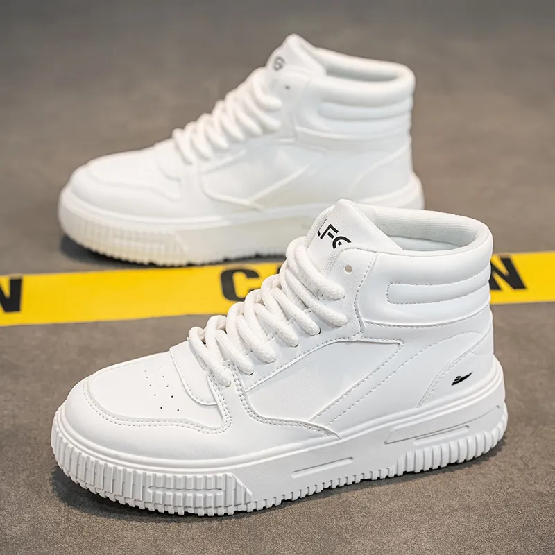Kuding Full-Coverage Warm Slip-Resistant Cushioning Height Increasing High-Top Skateboard Shoes Unisex-3
