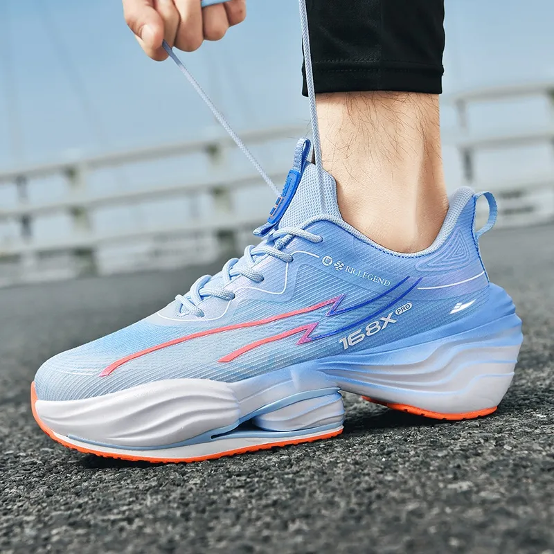 Kuding Cushioning Anti Slip Wear Resistant Breathable Lightweight Height Increasing Rebound Running Shoes Men's-14