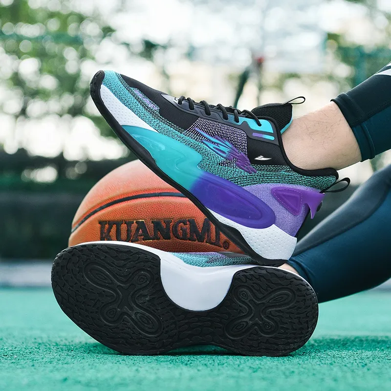 Kuding Cushioning Anti-Slip And Wear-Resistant Breathable Coverage Support Basketball Shoes Unisex-3