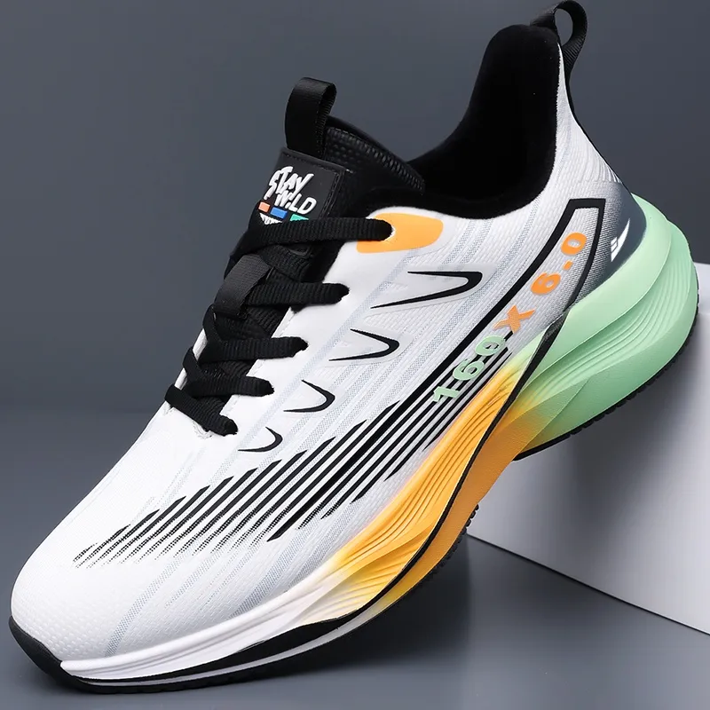 Kuding Running Shoes Men Low Top White Fleece Lined Black Fleece Lined Black White-9