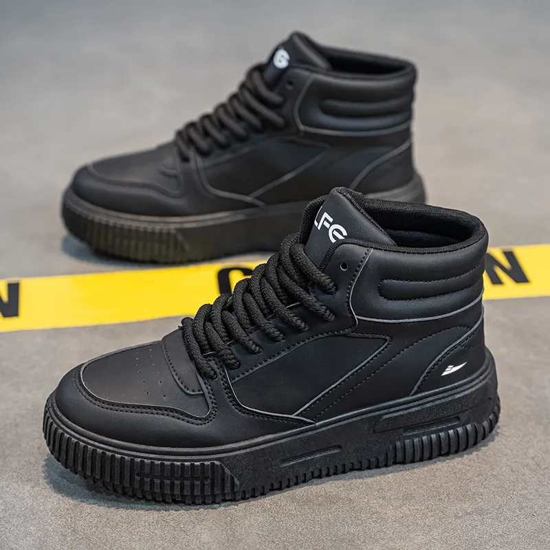 Kuding Full-Coverage Warm Slip-Resistant Cushioning Height Increasing High-Top Skateboard Shoes Unisex-8