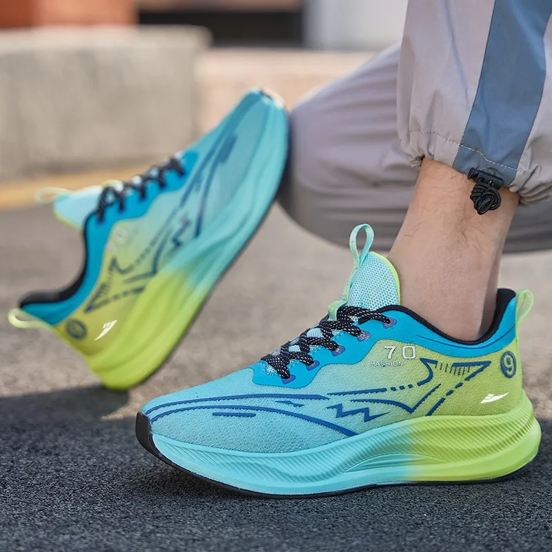 Kuding Cushioning Anti Slip Wear Resistant Breathable Lightweight Rebound Running Shoes Men's-2