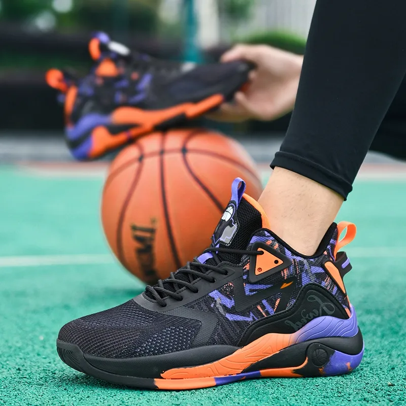 Kuding Cushioning Anti-Slip Wear-Resistant Breathable Supportive Lightweight Basketball Shoes Men's-2