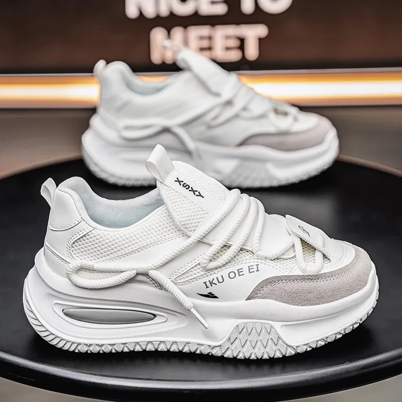 Kuding Cushioning Anti-Slip Wear-Resistant Breathable Lightweight Height Increasing Chunky Sneakers Men's-2