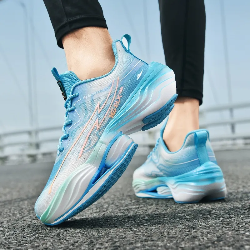 Kuding Cushioning Anti Slip Wear Resistant Breathable Lightweight Height Increasing Rebound Running Shoes Men's-20