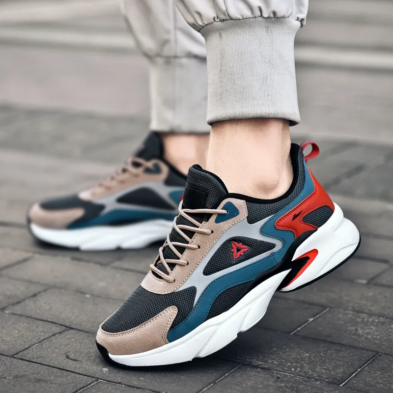 Kuding Cushioned Anti-Slip Wear-Resistant Breathable Lightweight Chunky Sneakers Men's-2