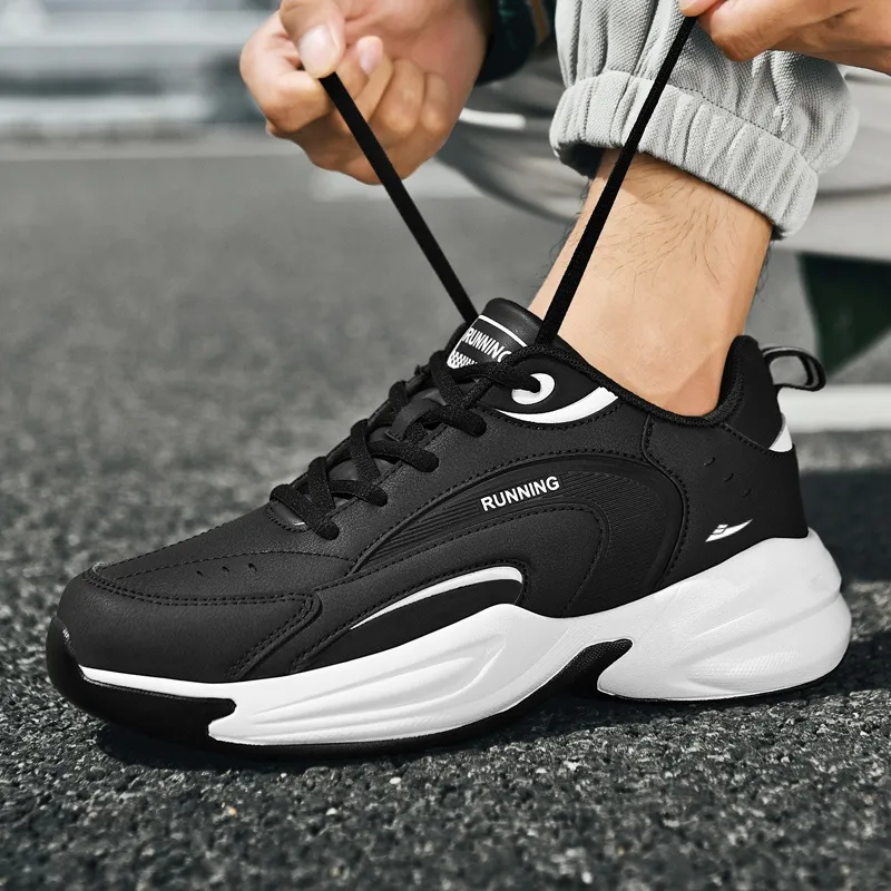 Kuding Cushioned Anti-Slip Wear-Resistant Water-Resistant Moisture-Wicking Lightweight Breathable Running Shoes Men's-1