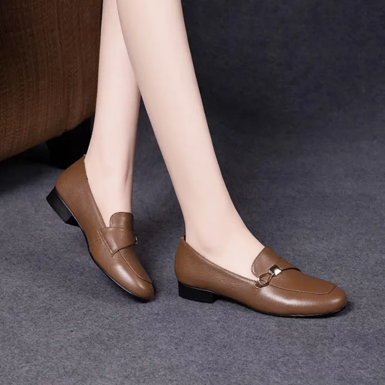 LESELE Loafers Women's Black/Khaki Brown-15