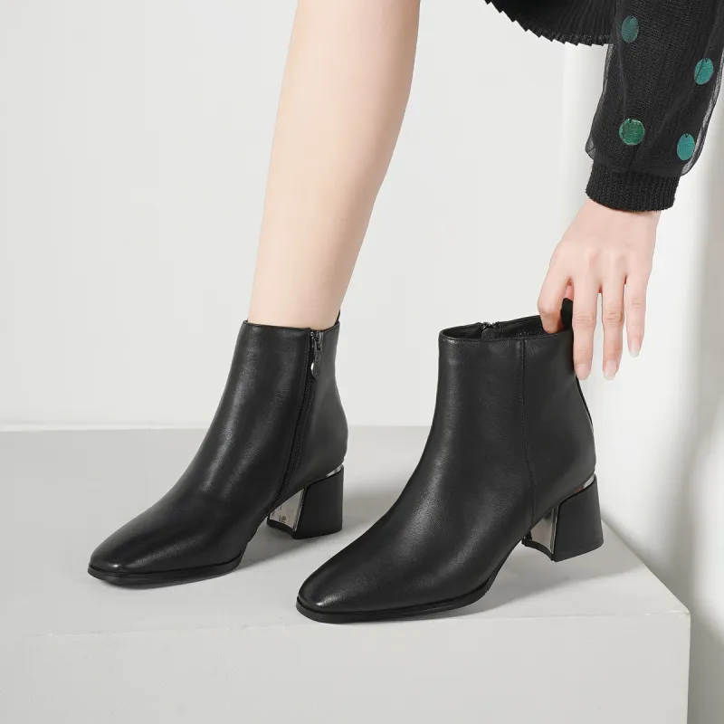 LESELE Ankle Boots 5.5cm Women's Black-6