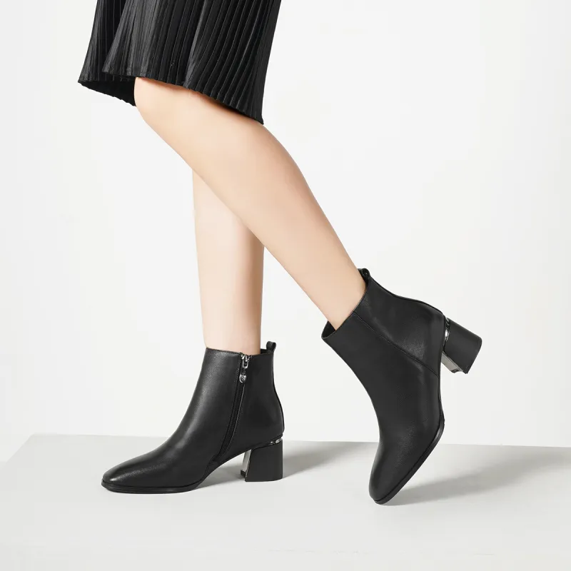 LESELE Ankle Boots 5.5cm Women's Black-5