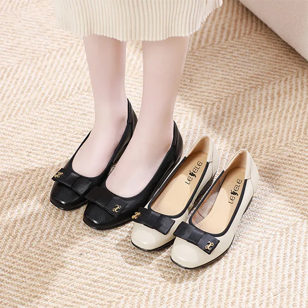 LESELE Chunky Heel High Heels 4cm Women's-9