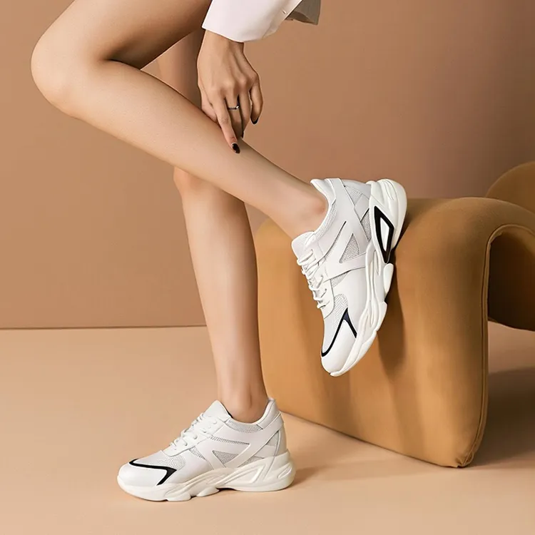 He Jinchang Abrasion Resistant Low Top Casual Shoes Women's White-5