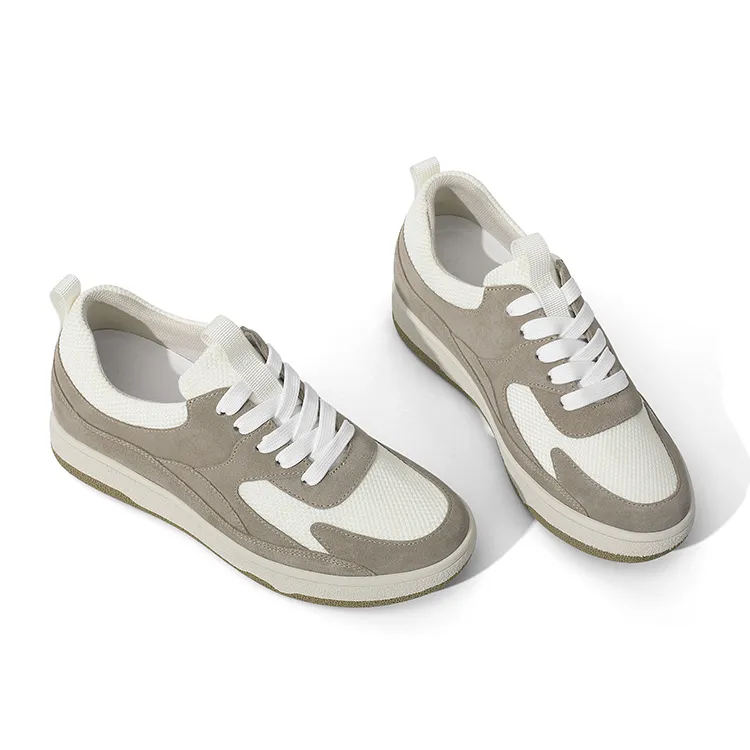 He Jinchang Low Top Skateboard Shoes Women's Khaki-4