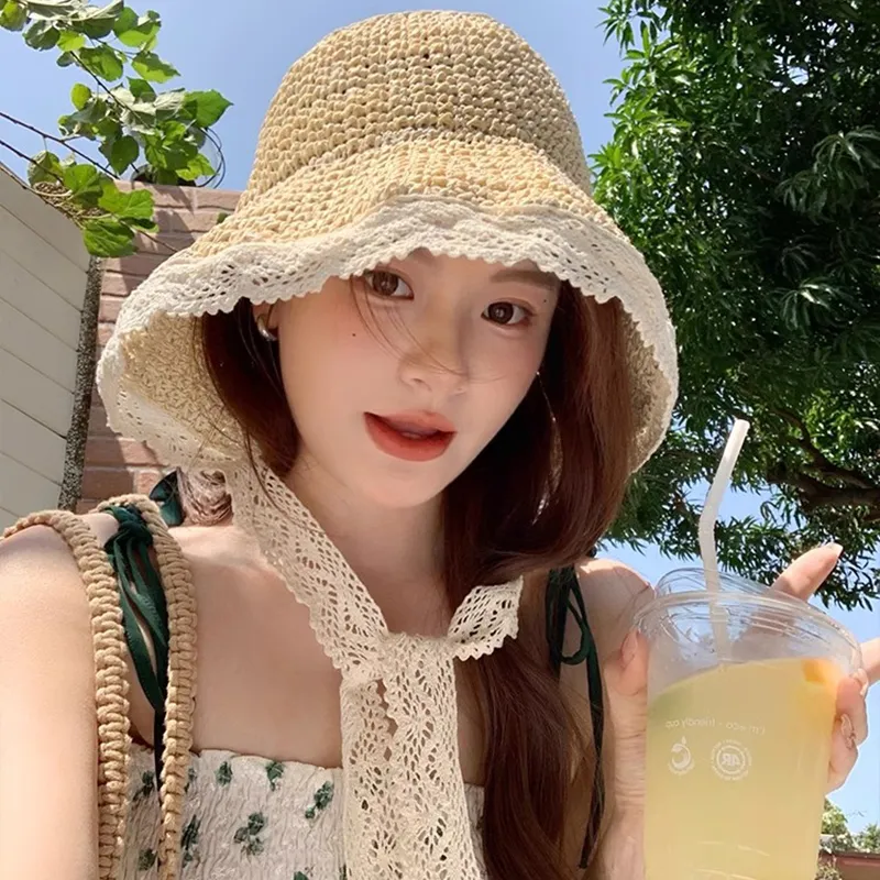 Cranta Komeia Straw Woven Sun Protection Hats Women's-2