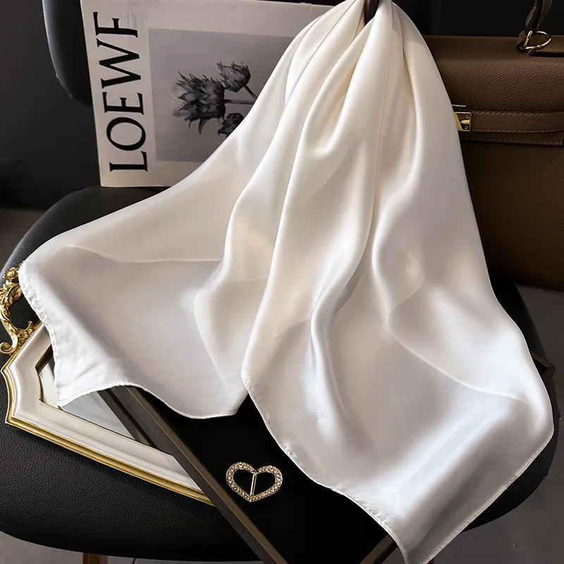 Cranta Komeia Polyester Silk Scarves Women's-2