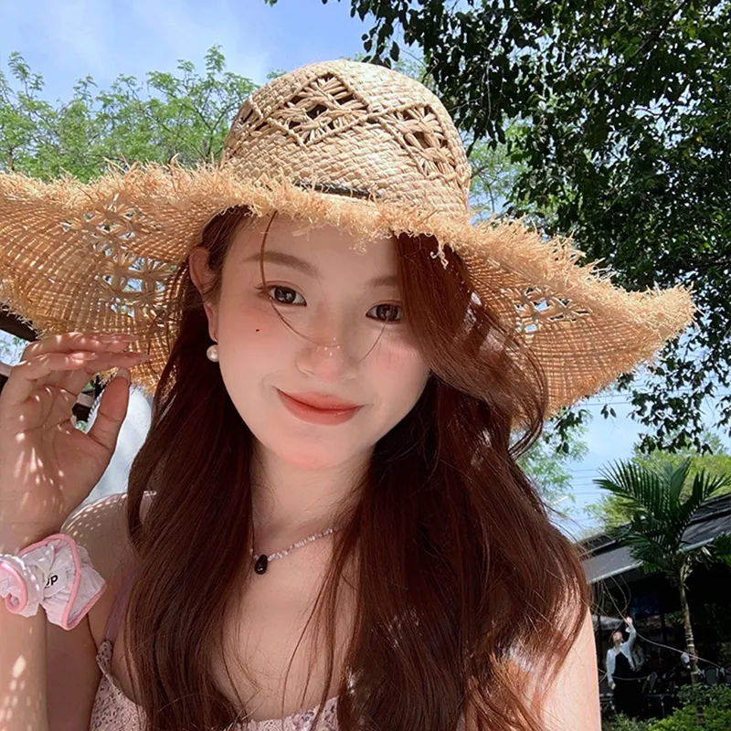 Cranta Komeia Raffia Bucket Hats Women's-2