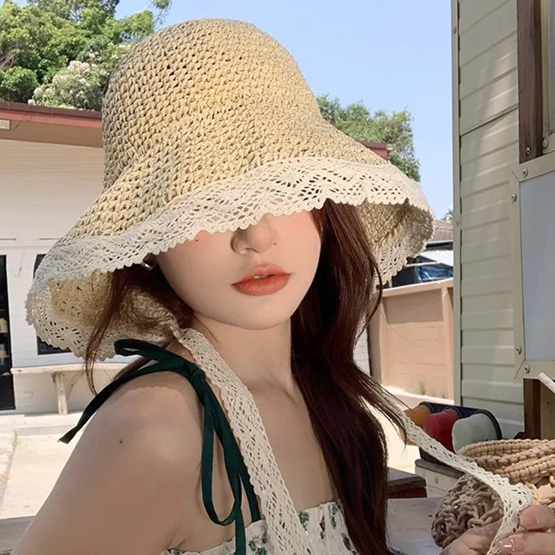 Cranta Komeia Straw Woven Sun Protection Hats Women's-1