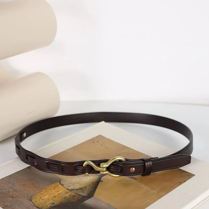 Cranta Komeia Top Grain Cow Leather Belts Women's 2.1cm-5