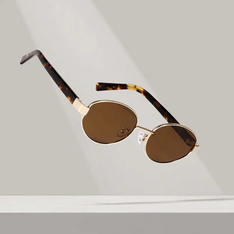 Cranta Komeia PC Metal Oval Sunglasses Women's-5