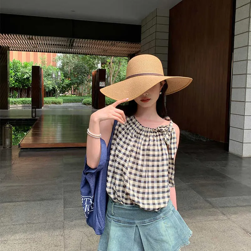 Cranta Komeia Straw Woven Sun Protection Hats Women's-4