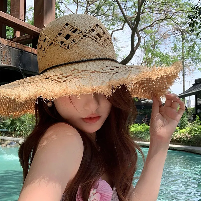 Cranta Komeia Raffia Bucket Hats Women's-3