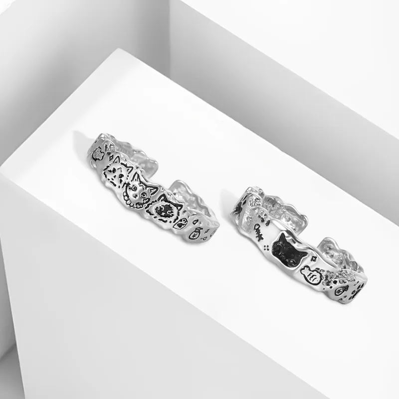 YOASOBI Copper Silver Plated Rings Unisex-3