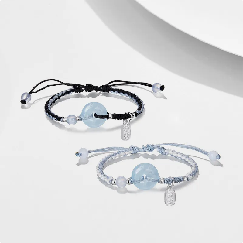 YOASOBI Colored Glaze Jade Bracelets Unisex-2