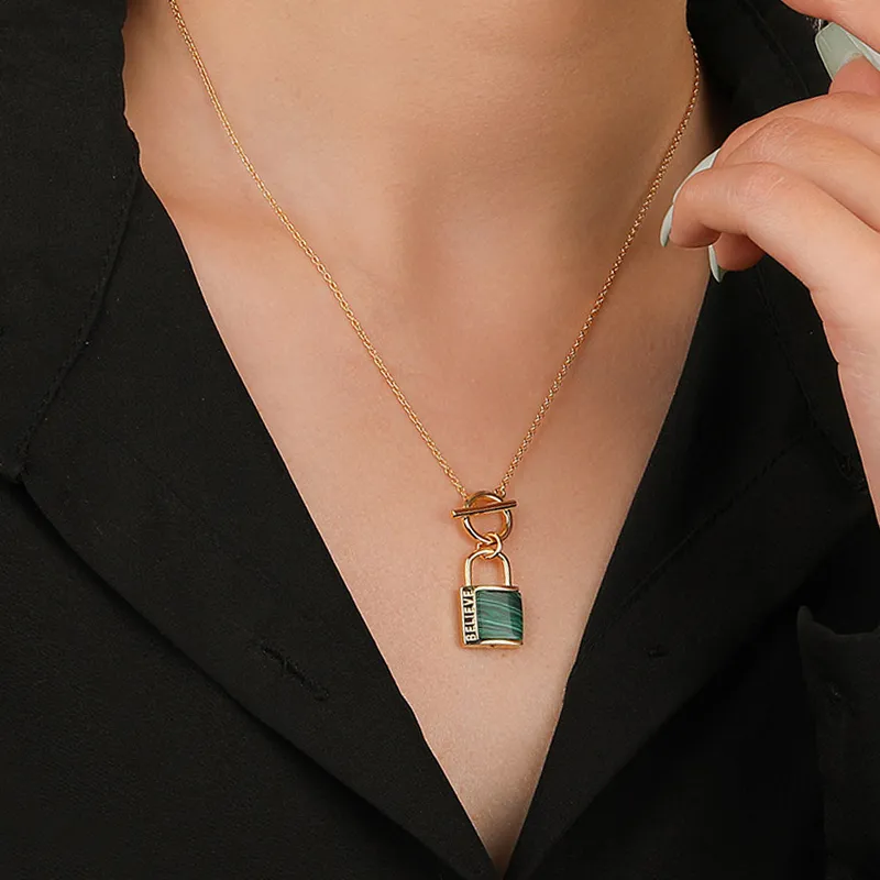 YOASOBI 925 Silver Malachite Necklaces Women's-1