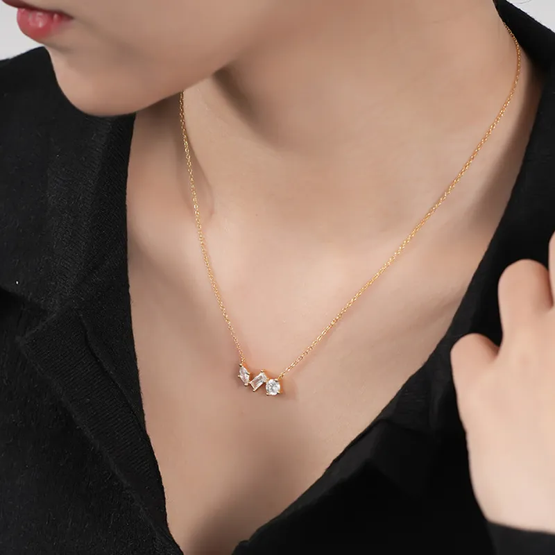 YOASOBI 925 Silver Zircon Necklaces Women's-3