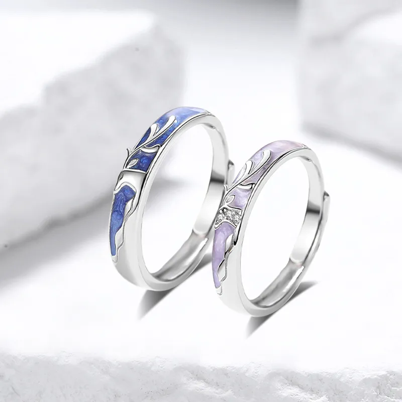 YOASOBI Pure Silver 999 Sterling Silver Rings Unisex-6