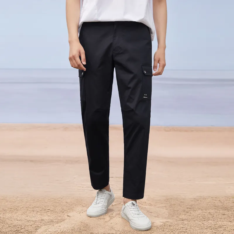 JIPIAO Cargo Pants Men Black-5