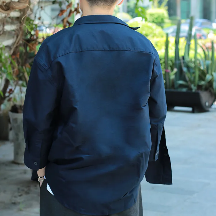 JIPIAO Shirts Unisex Navy Blue-2