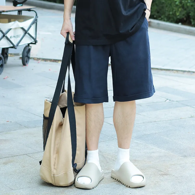 JIPIAO Casual Shorts Unisex Navy Blue-2