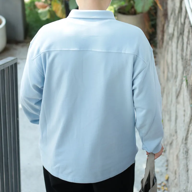 JIPIAO Sweatshirts Unisex Light Blue-4