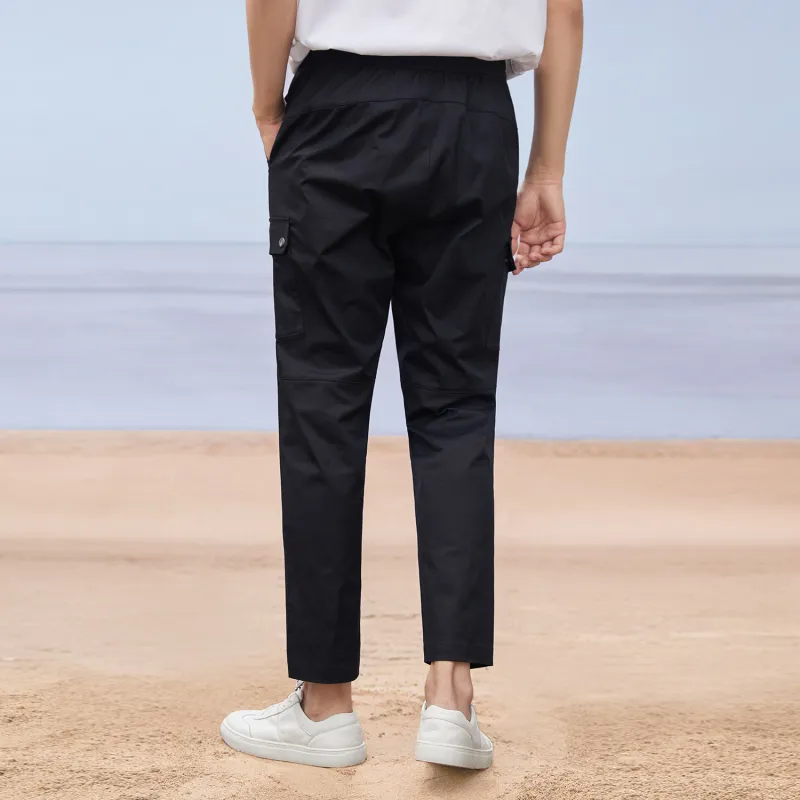 JIPIAO Cargo Pants Men Black-6