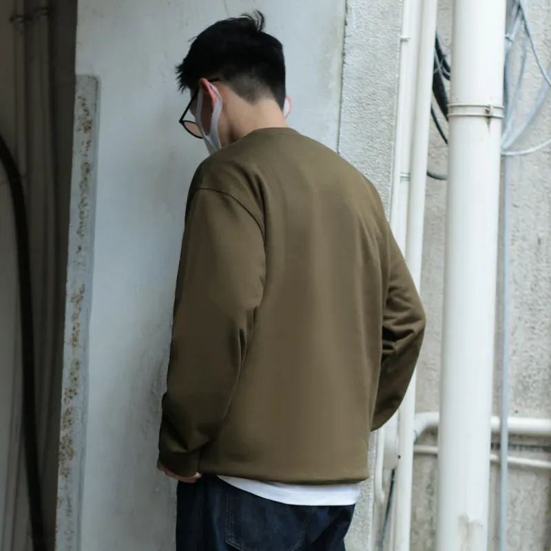 JIPIAO Sweatshirts Unisex Olive Brown-2