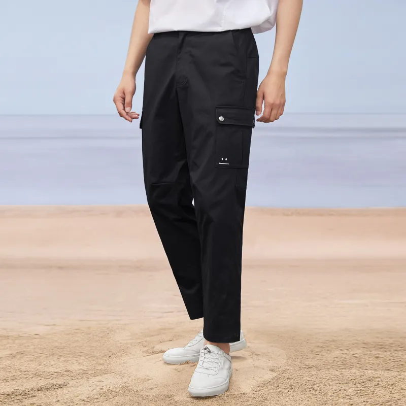 JIPIAO Cargo Pants Men Black-2