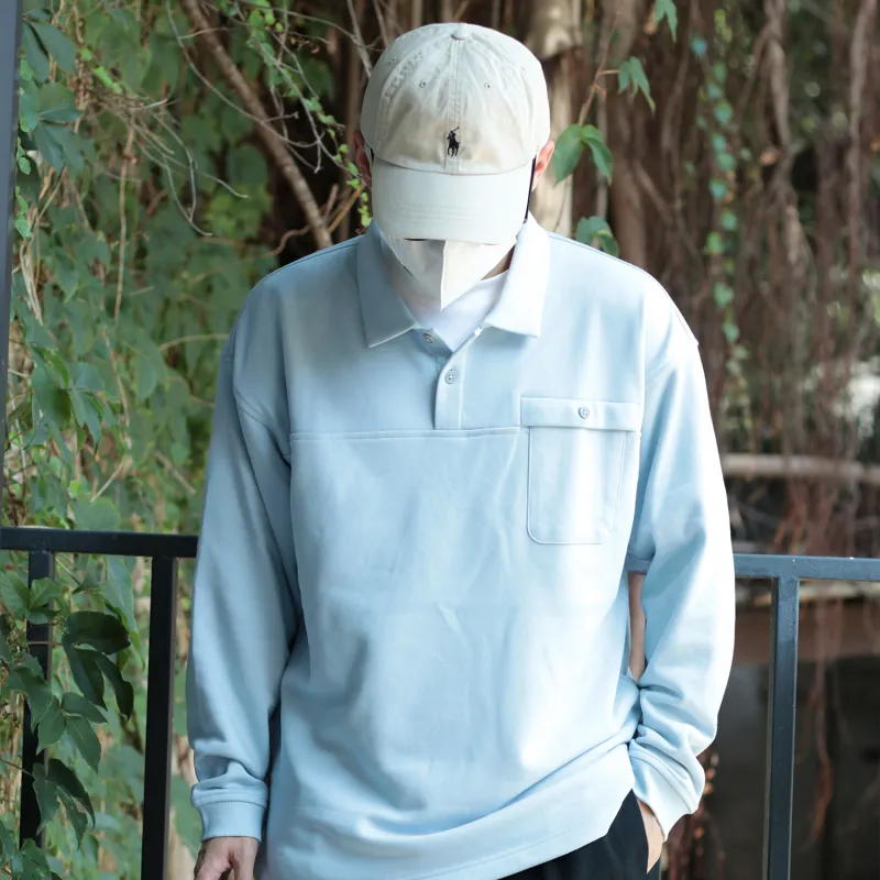 JIPIAO Sweatshirts Unisex Light Blue-2