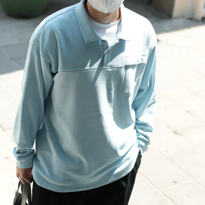 JIPIAO Sweatshirts Unisex Light Blue-3