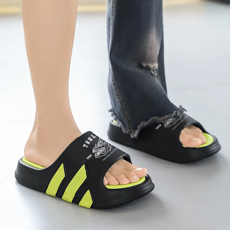 Tonlion Graffiti Slip Resistant Abrasion Resistant Slide Slippers Unisex-6