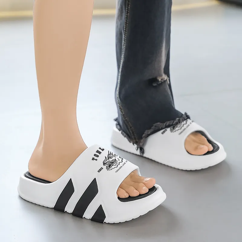 Tonlion Graffiti Slip Resistant Abrasion Resistant Slide Slippers Unisex-2