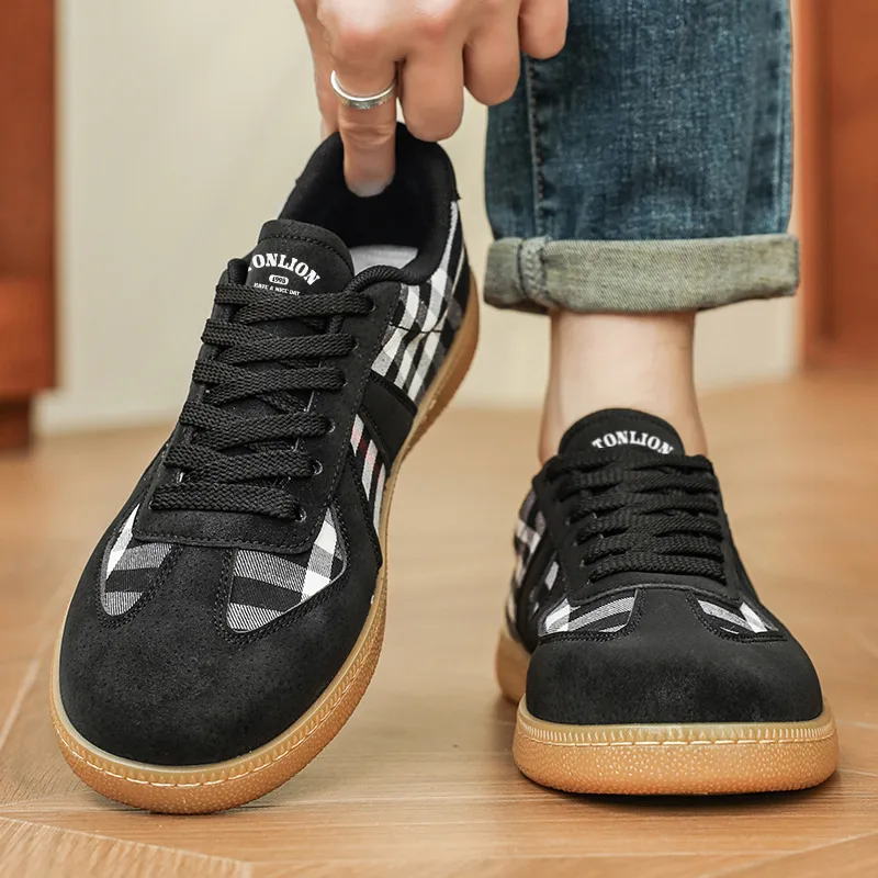 Tonlion Coverage Slip Resistant Lightweight Breathable Low Top Skateboard Shoes Men's-5