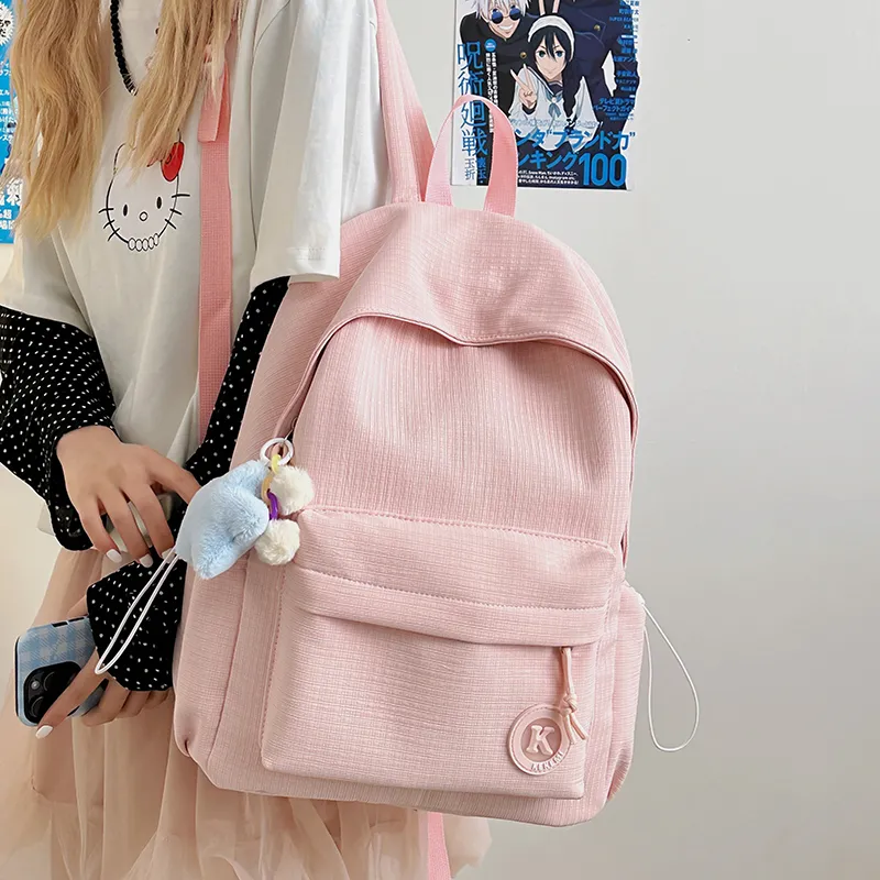 SEVENMOONS Nylon Fabric Backpack Unisex Multicolor-13