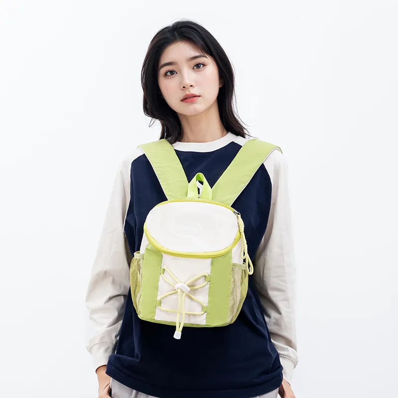 SEVENMOONS Nylon Backpack Regular Unisex Purple/green/coffee-5