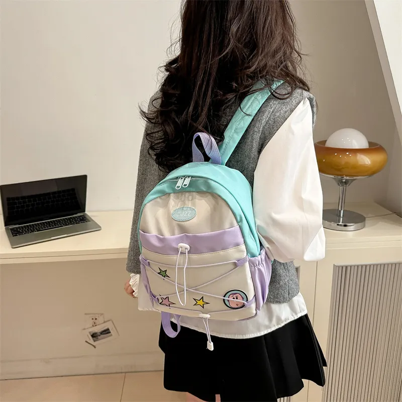 SEVENMOONS Nylon Fabric Backpack Regular Kids' Multicolor-5