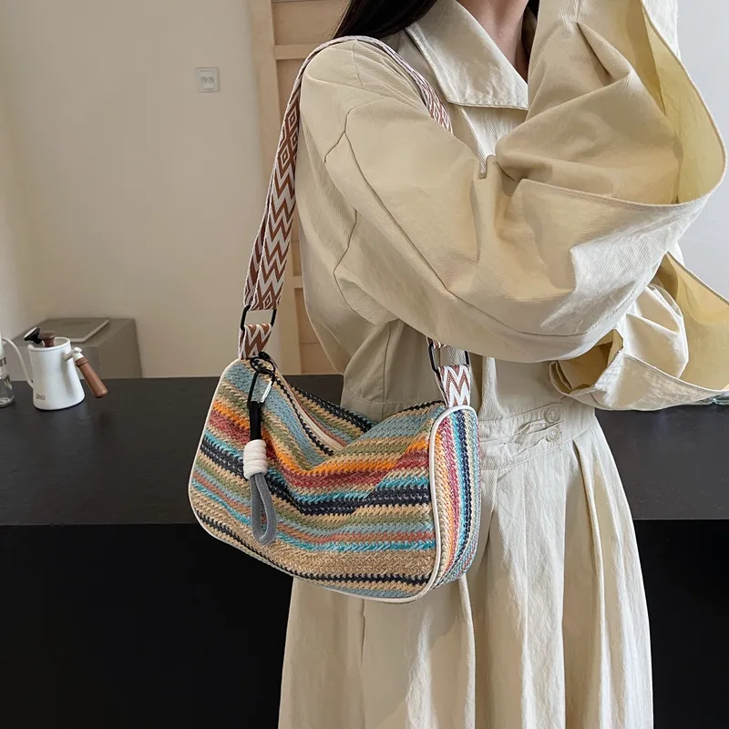 SEVENMOONS Fabric Crossbody Bag Regular Unisex Black/Brown-7