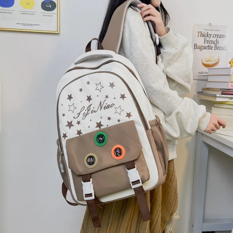 SEVENMOONS Nylon Backpack Regular Women's Multicolor-8