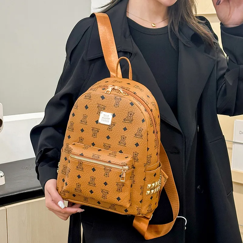 SEVENMOONS PU Backpack Unisex Multicolor-11