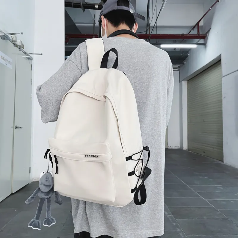 SEVENMOONS Nylon Backpack Unisex Ecru/Blue/Black/Burgundy-11
