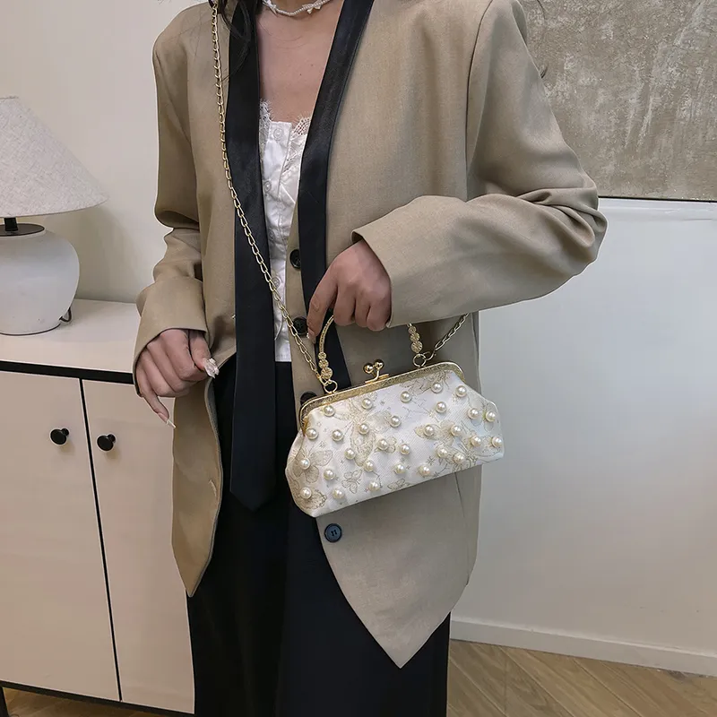 SEVENMOONS Fabric Handbag Women's Silver/Gold/Pink-4
